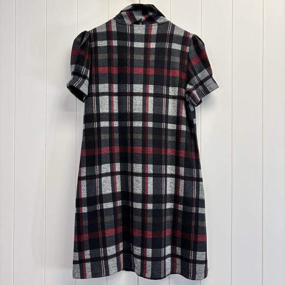 Jessica Howard Womens Dark Academia Preppy Pleated Plaid Mini Dress Size PL Chic - Picture 2 of 10